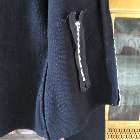 Cardigan hoodie black sweater - Picture 7 of 8